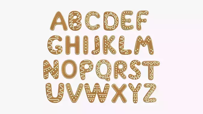 Decorated alphabet letters 02