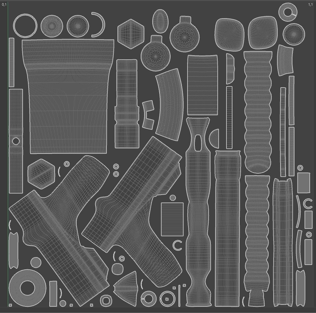 Star Wars multipe blasters mandolorian  3D model_9