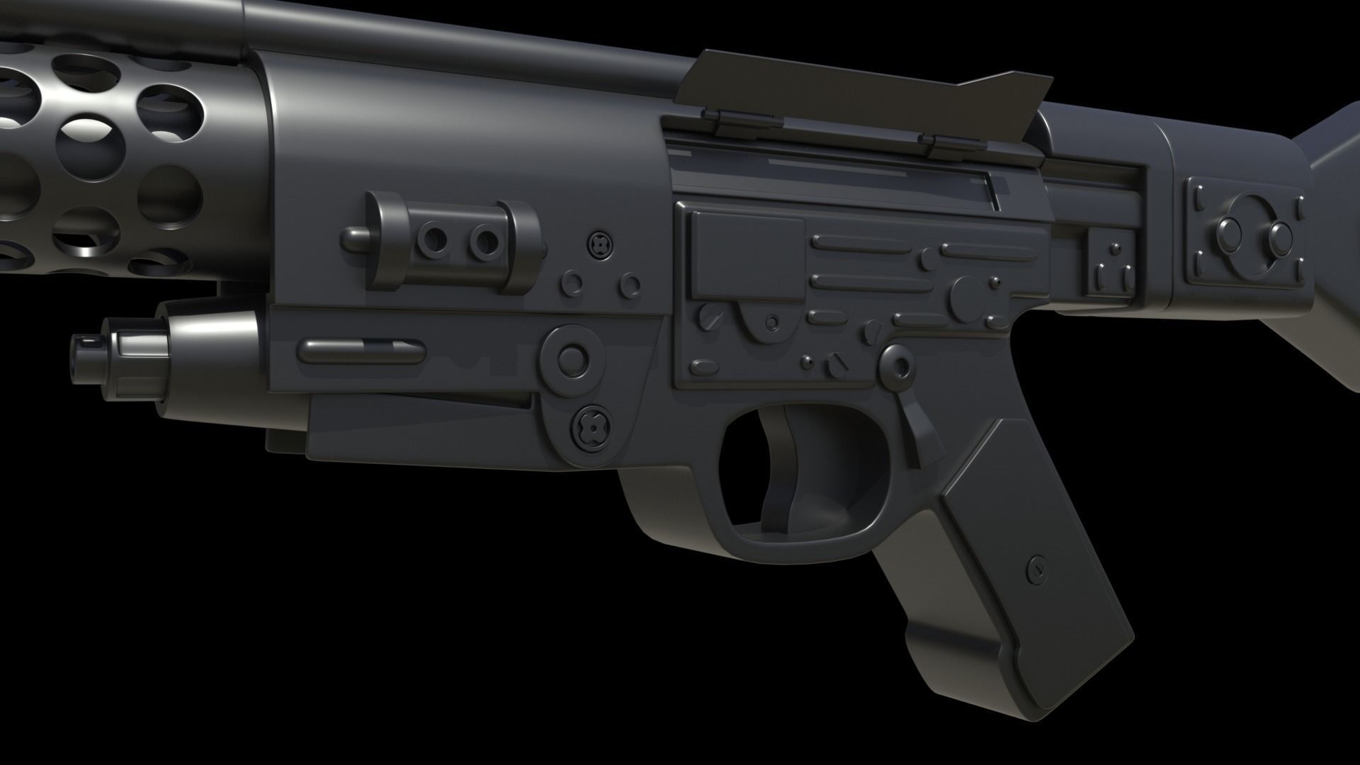 Star Wars multipe blasters mandolorian  3D model_6