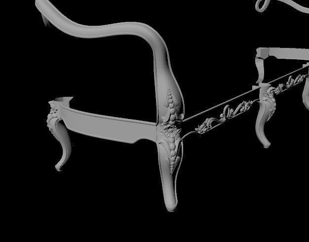 sofa with armchair 3D model_8