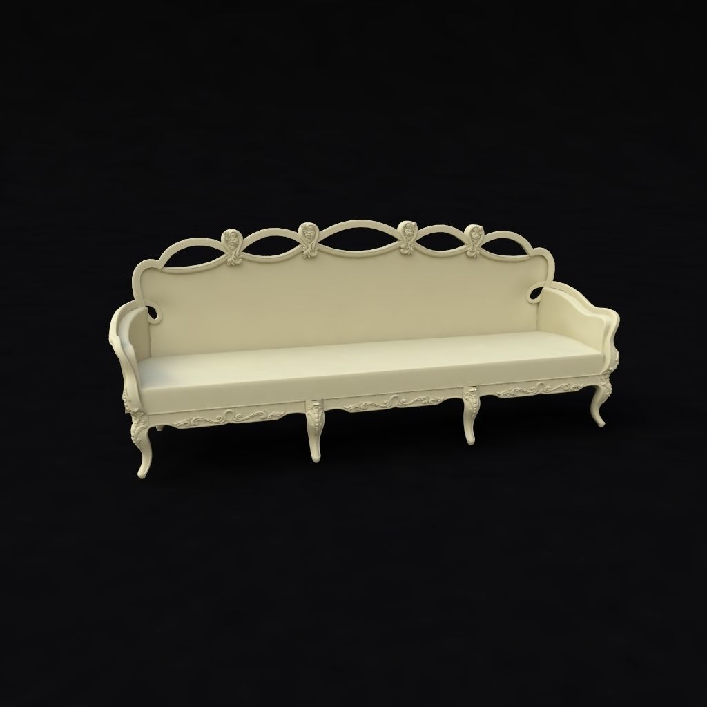 sofa with armchair 3D model_1