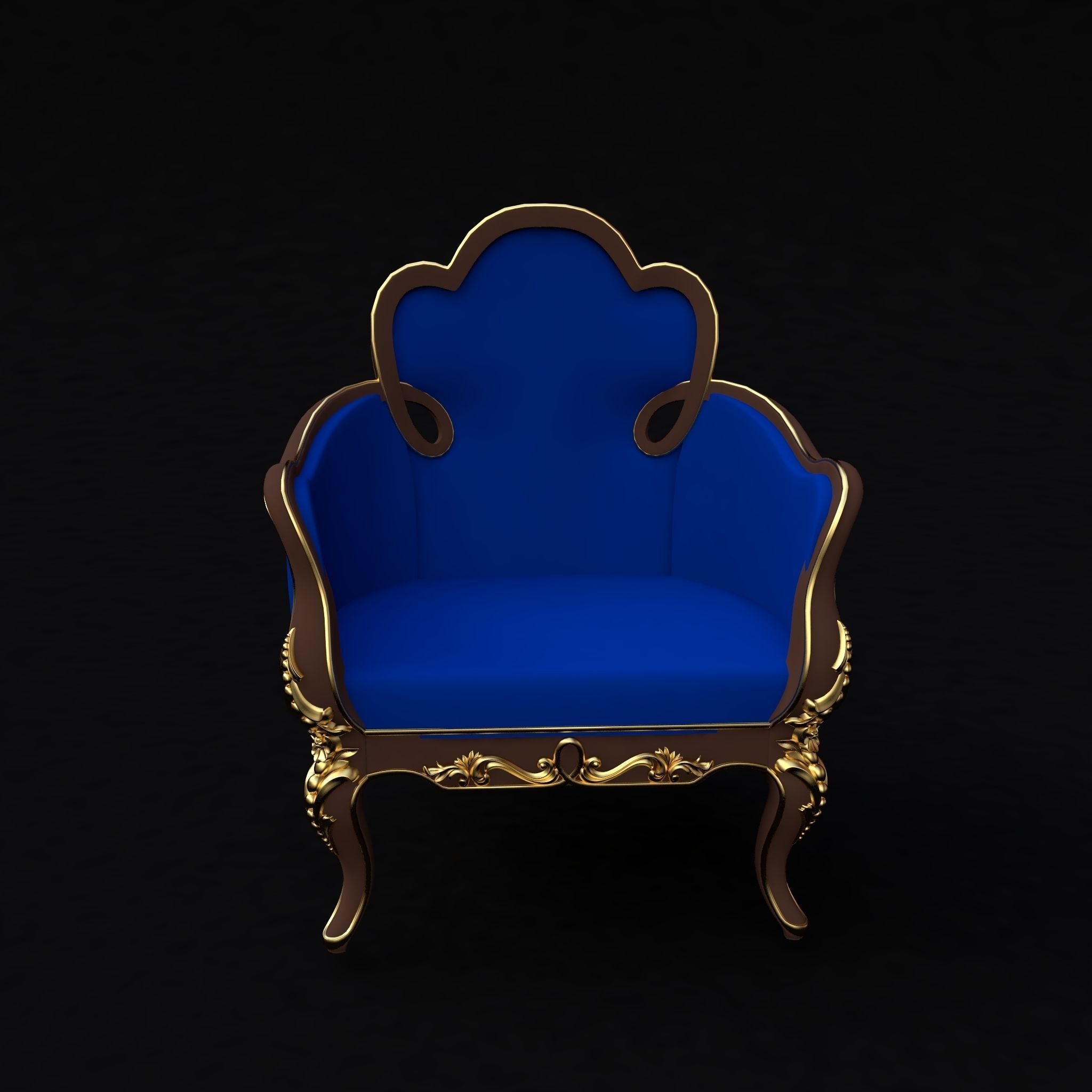 sofa with armchair 3D model_3