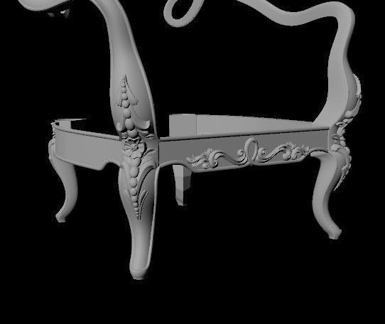 sofa with armchair 3D model_5