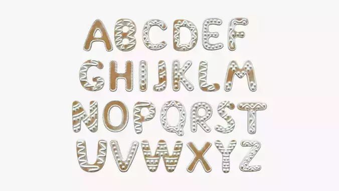 Decorated alphabet letters 03