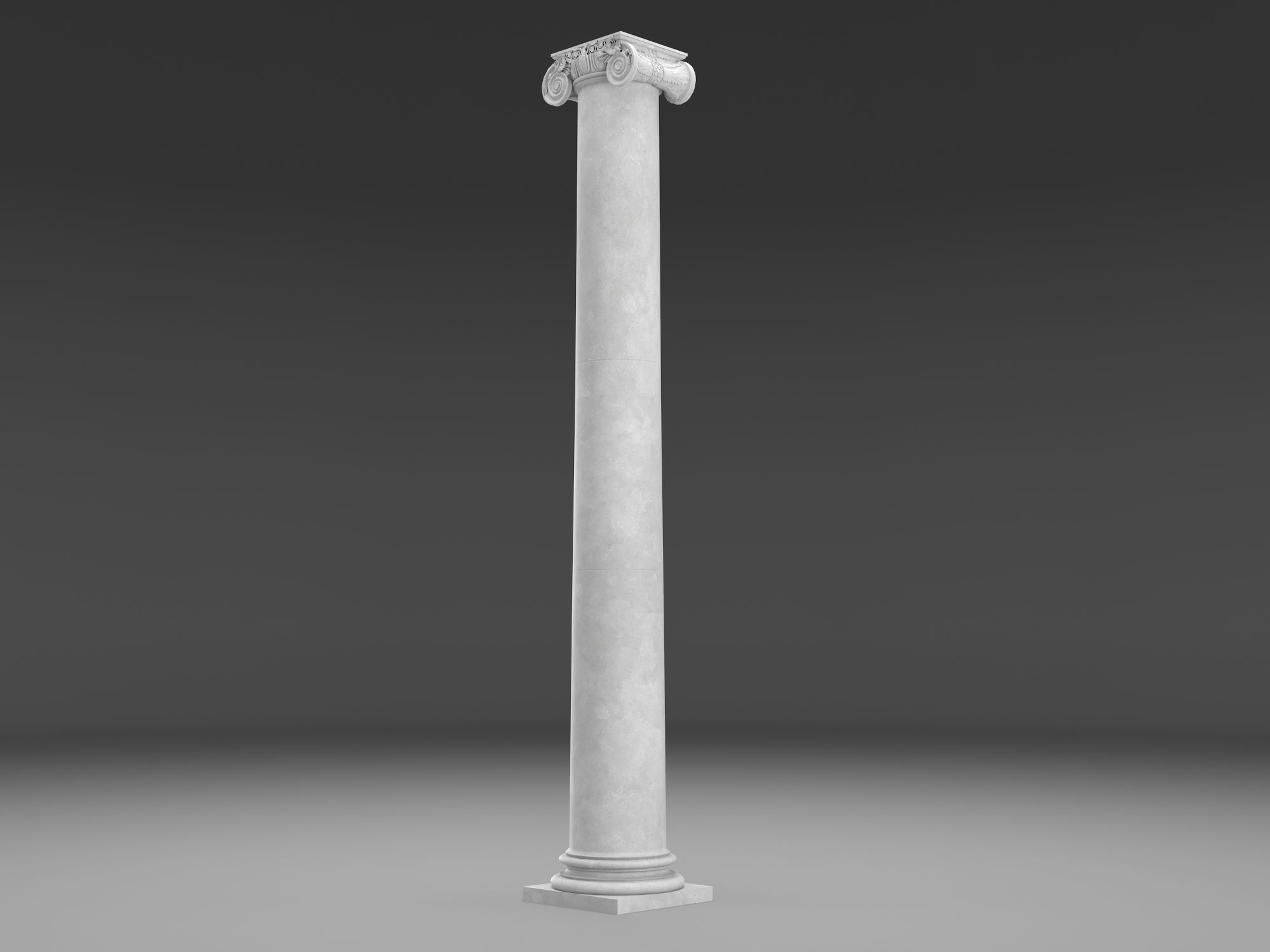 Ionic column 1 Low-poly 3D model_2