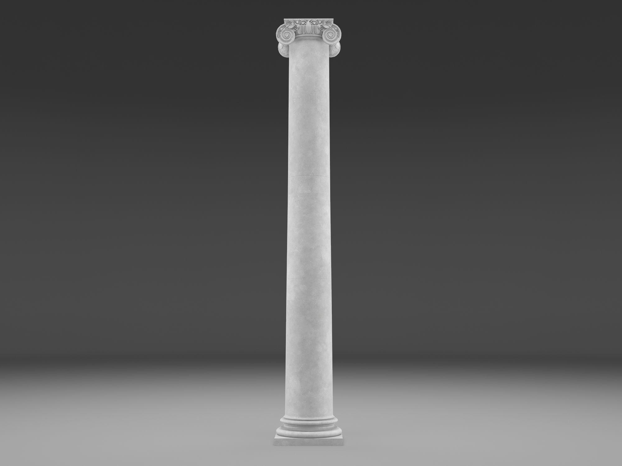 Ionic column 1 Low-poly 3D model_1