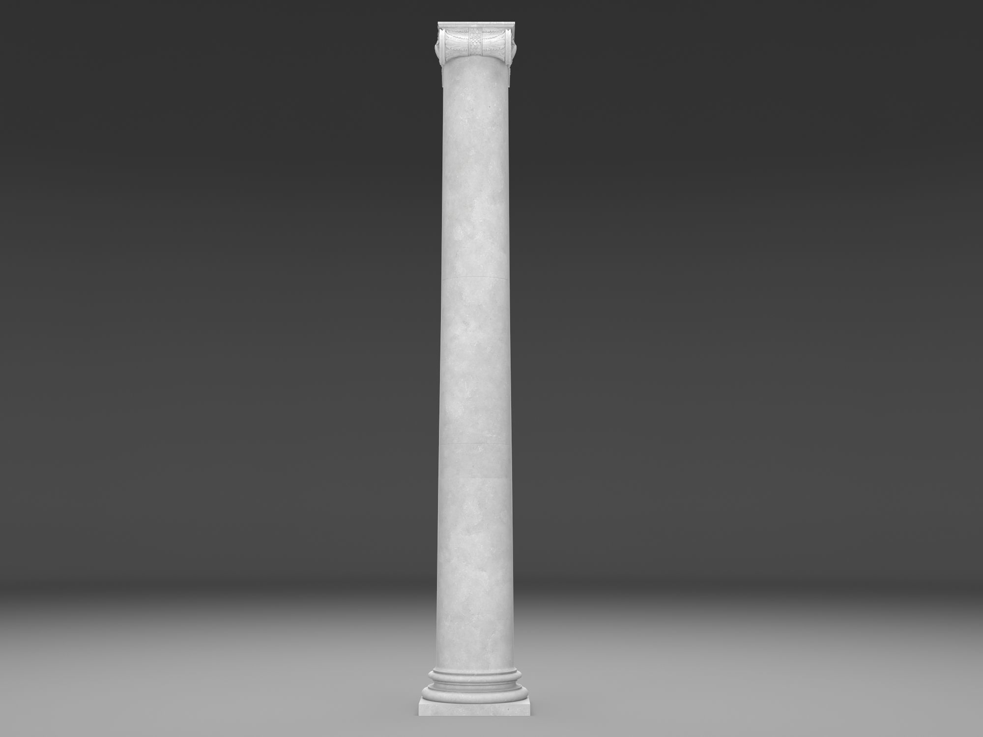 Ionic column 1 Low-poly 3D model_3