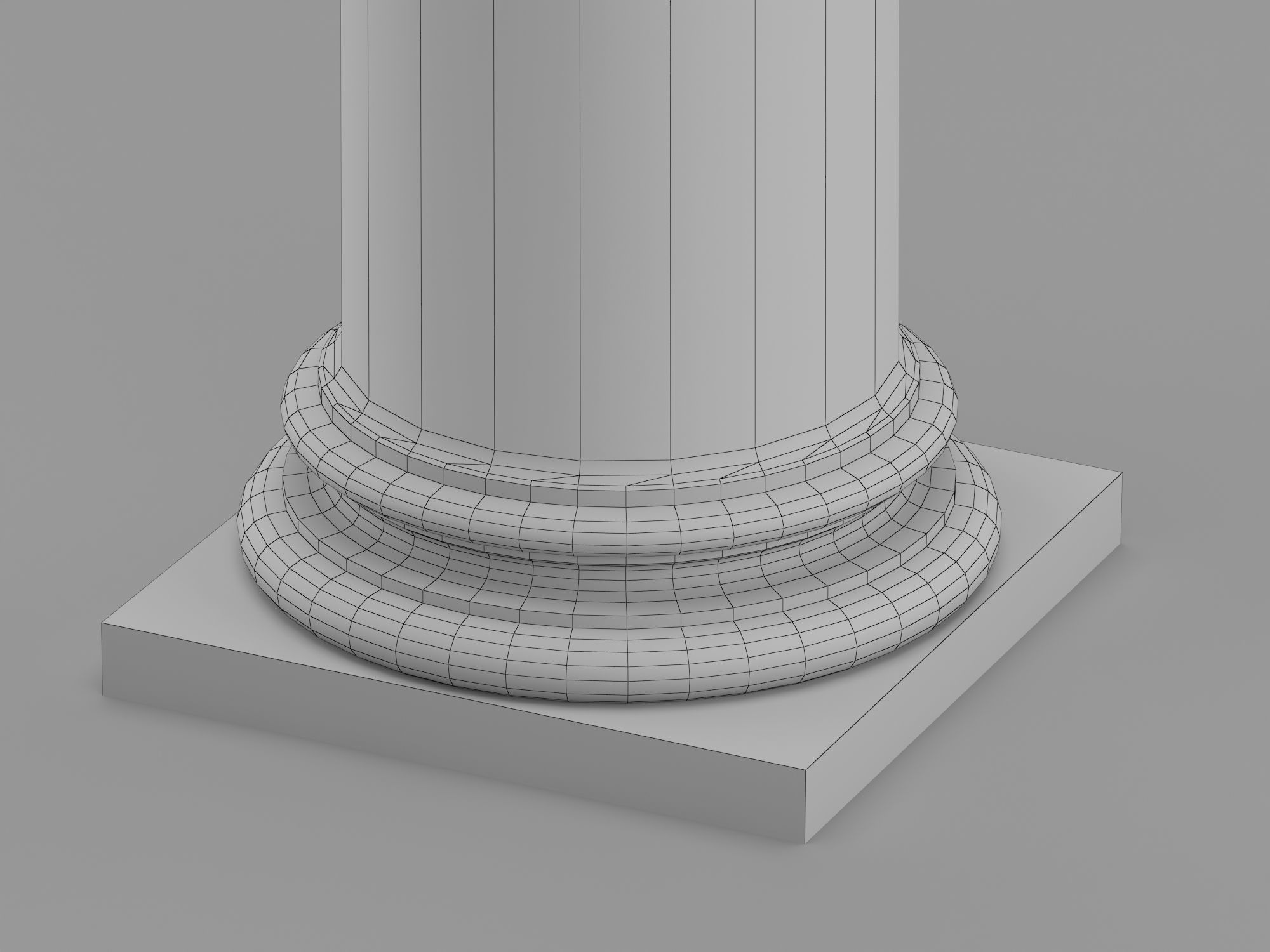 Ionic column 1 Low-poly 3D model_13