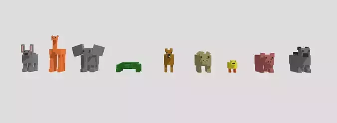 low poly animal pack Free low-poly 3D model