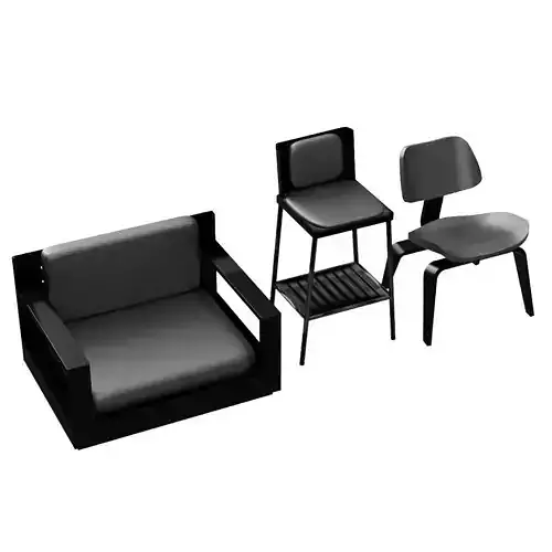 Chair Set - 3 Different Model for Every 3D Program