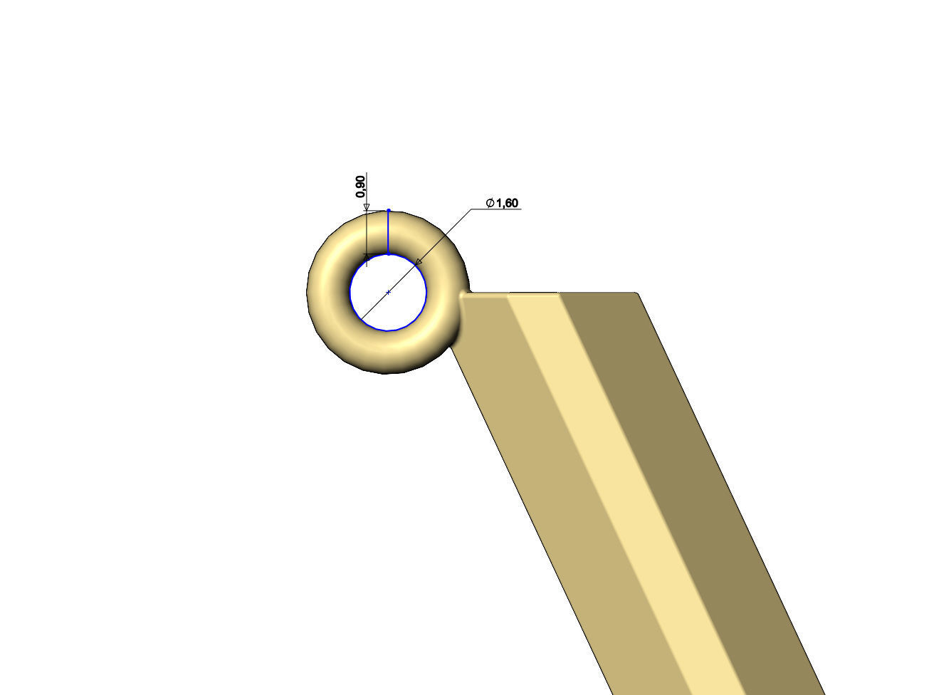 Chamfred V chevron pendant 3D print model_5