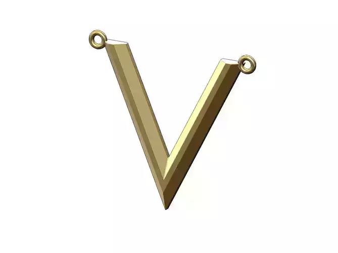 Chamfred V chevron pendant