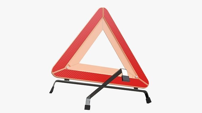Emergency car sign 3D model 3