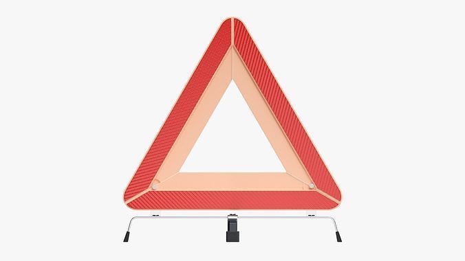 Emergency car sign 3D model 4