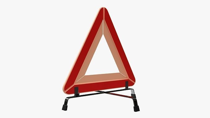 Emergency car sign 3D model 2