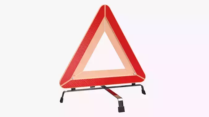 Emergency car sign 3D model