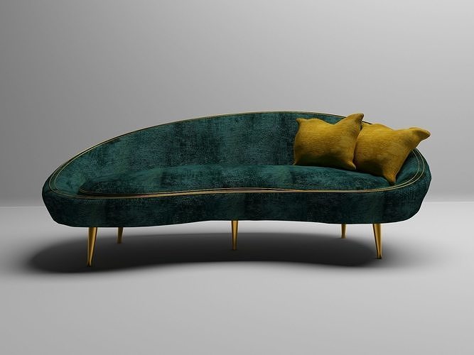  modern  velvet sofa 3D model