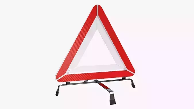 Emergency car sign white 3D model