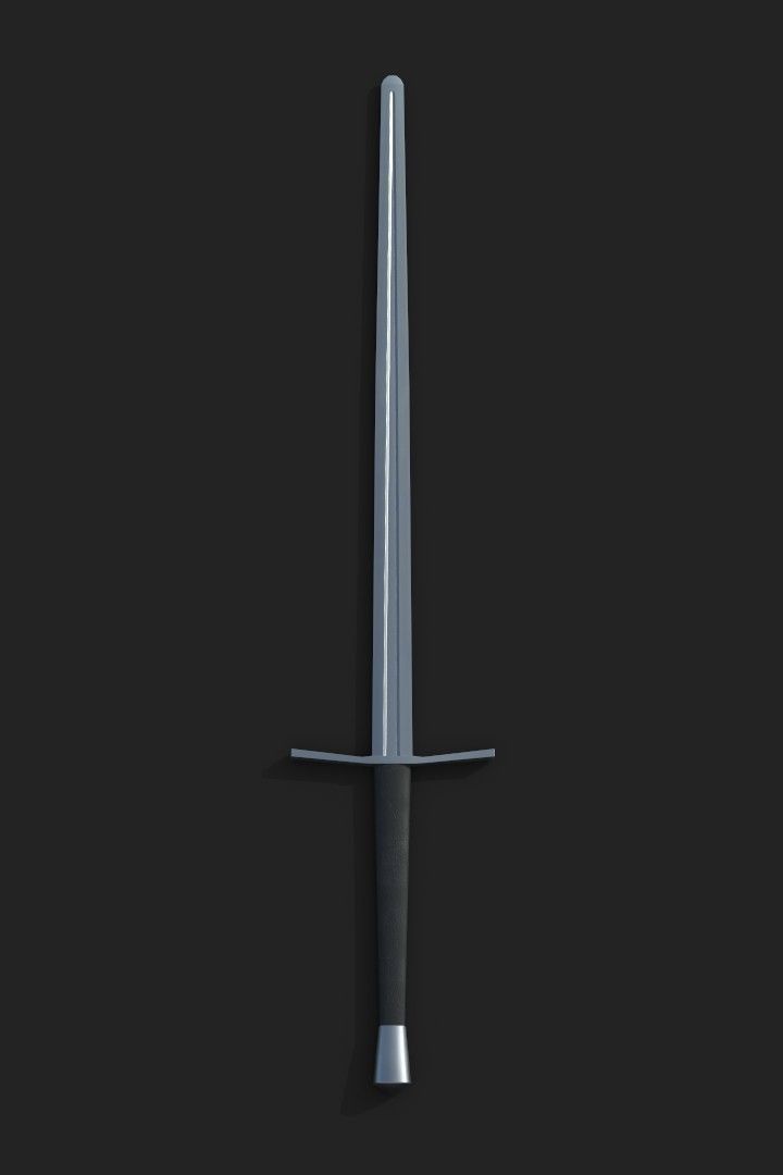 Realistic Medieval Swords Low-poly 3D model_16
