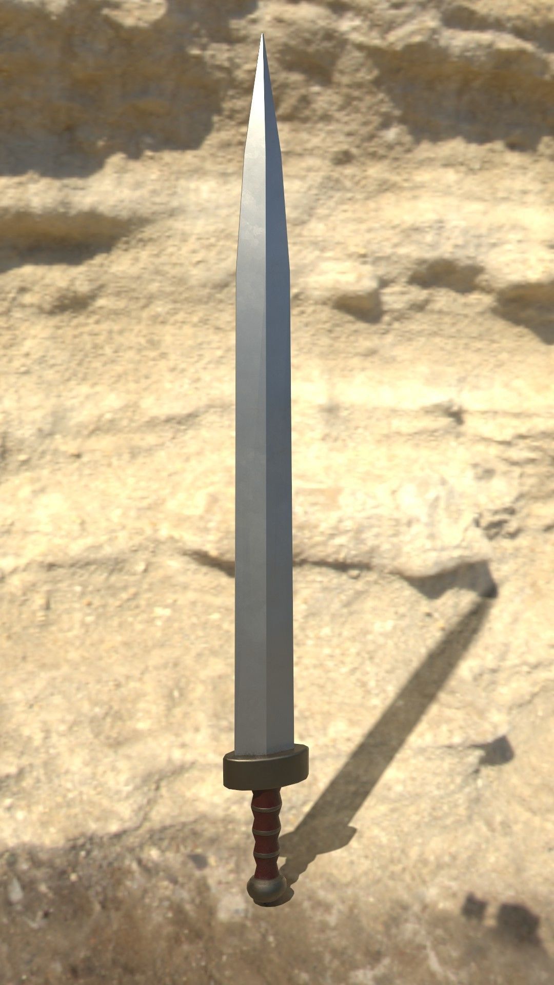 Realistic Medieval Swords Low-poly 3D model_14
