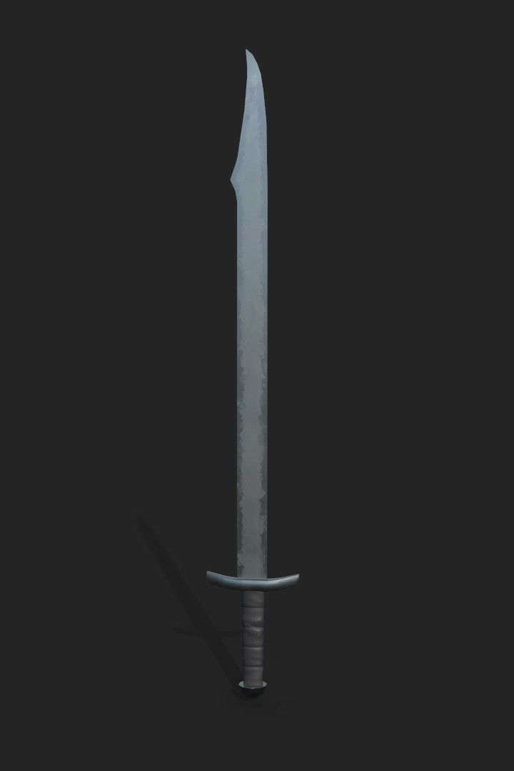 Realistic Medieval Swords Low-poly 3D model_10