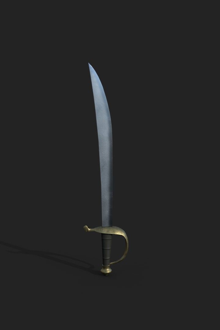 Realistic Medieval Swords Low-poly 3D model_4