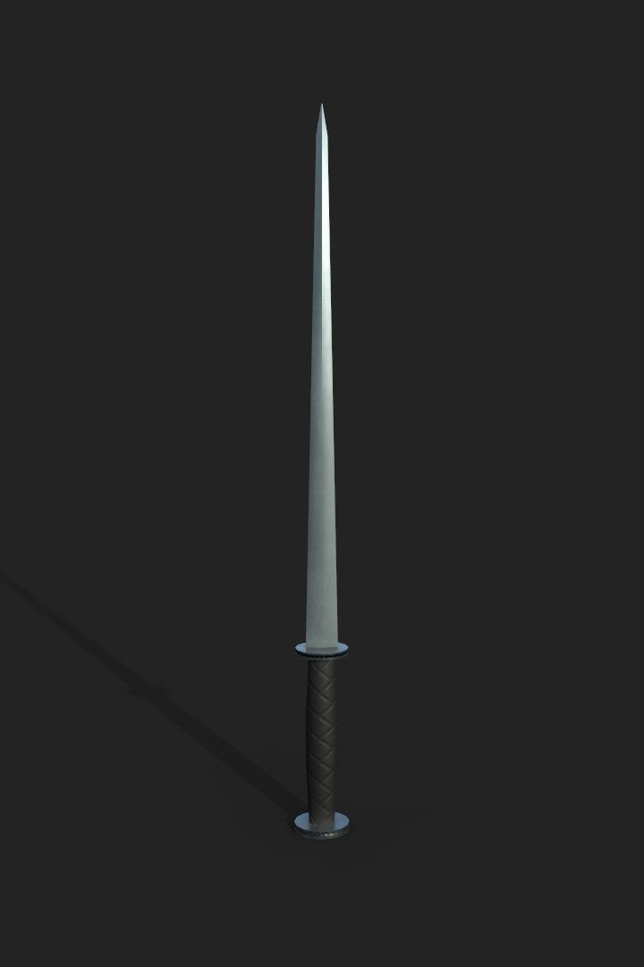 Realistic Medieval Swords Low-poly 3D model_22