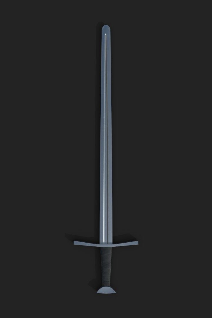 Realistic Medieval Swords Low-poly 3D model_25