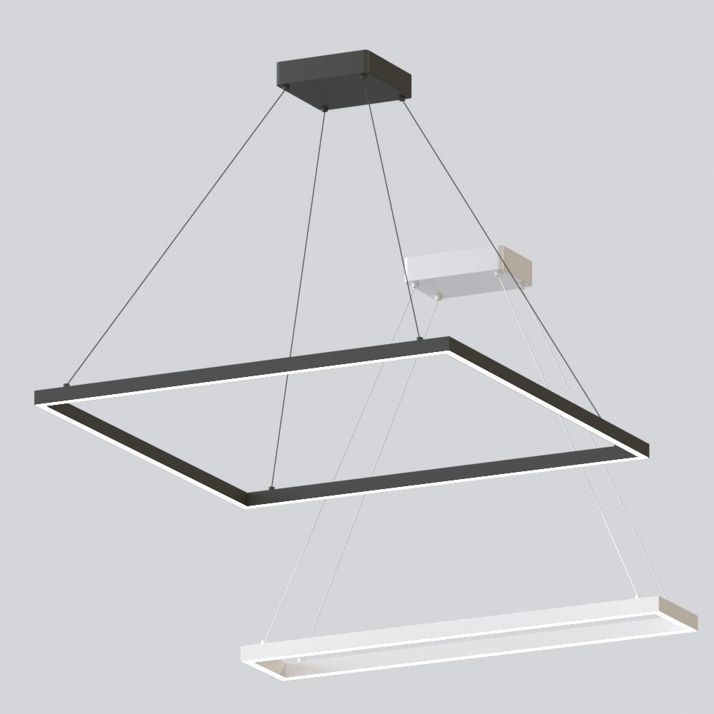 Piazza LED Square Rectangle Pendant by Kuzco Lighting 3D model_1