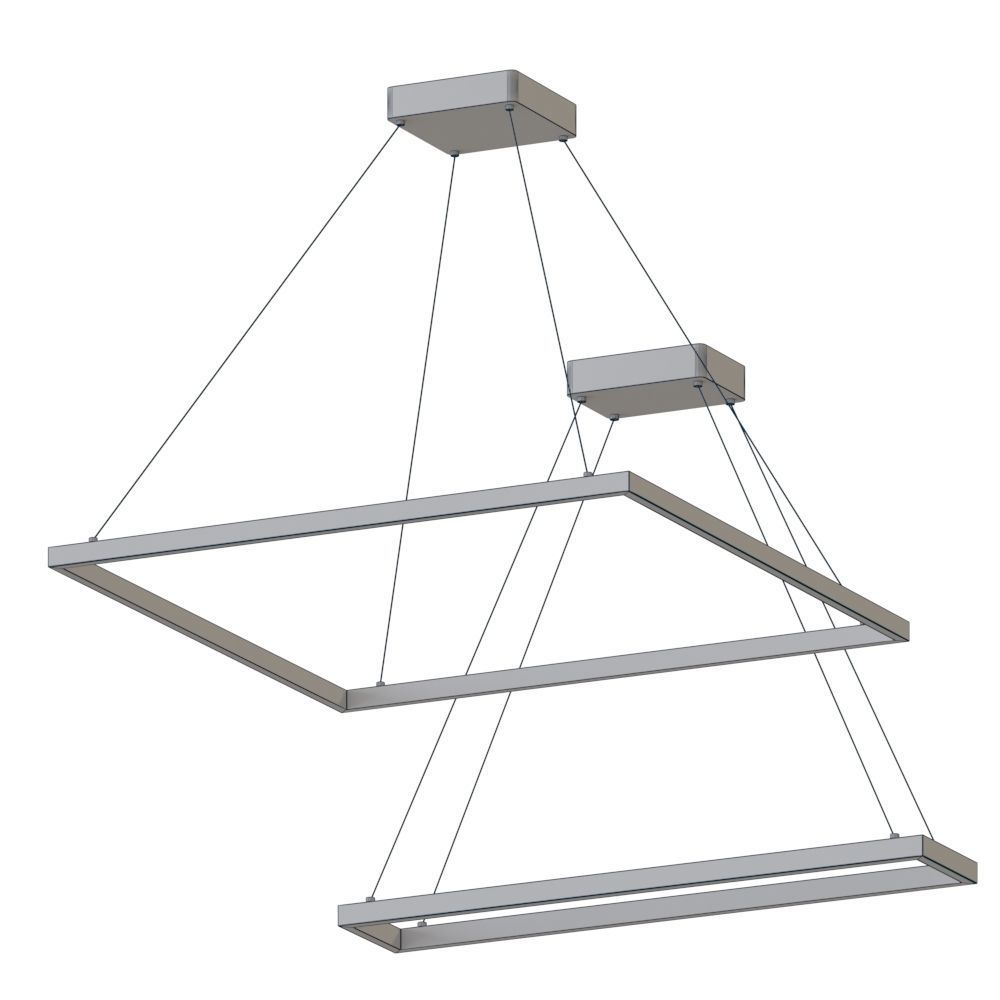 Piazza LED Square Rectangle Pendant by Kuzco Lighting 3D model_2