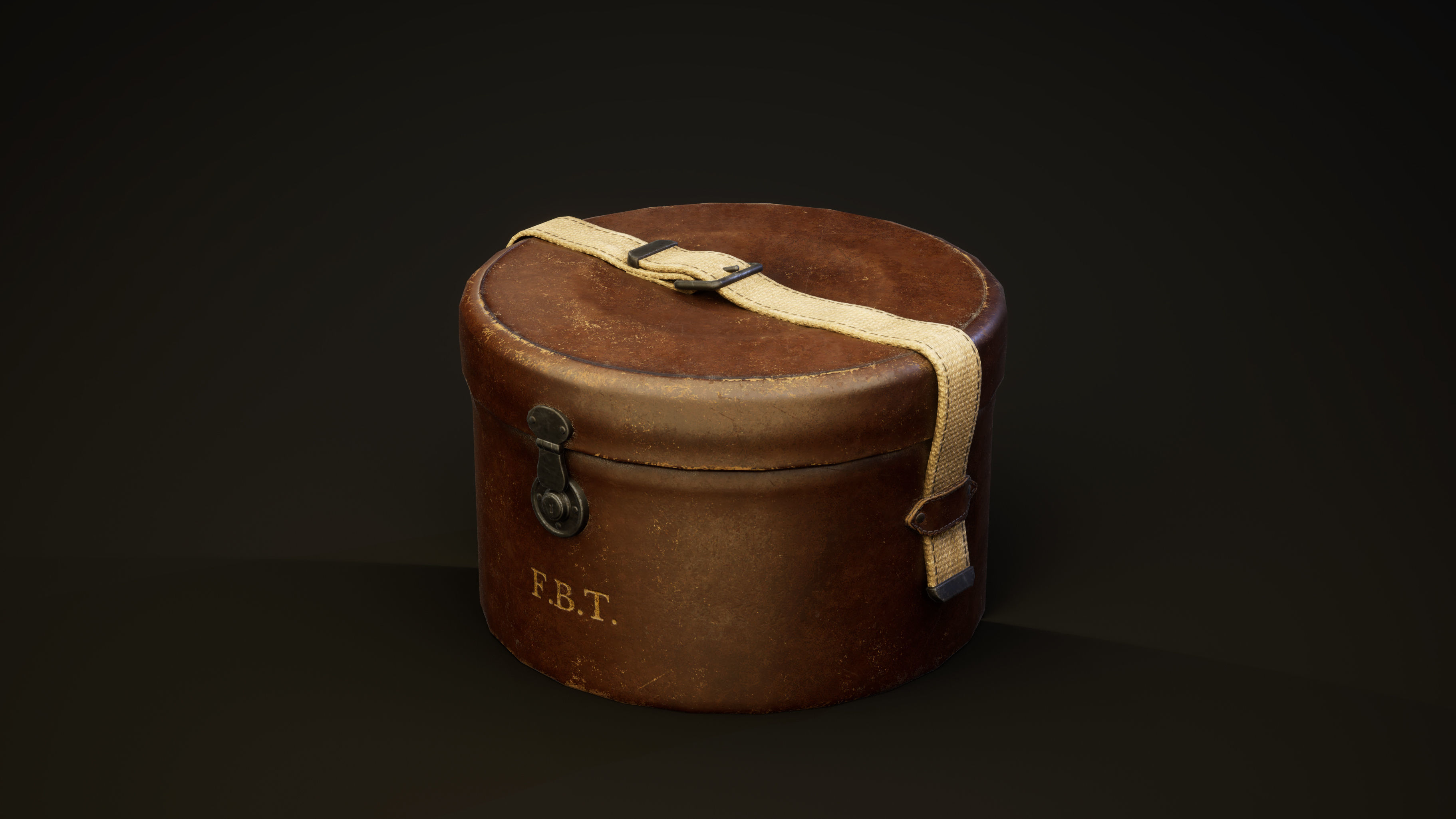Magic cart with luggage Low-poly 3D model_17
