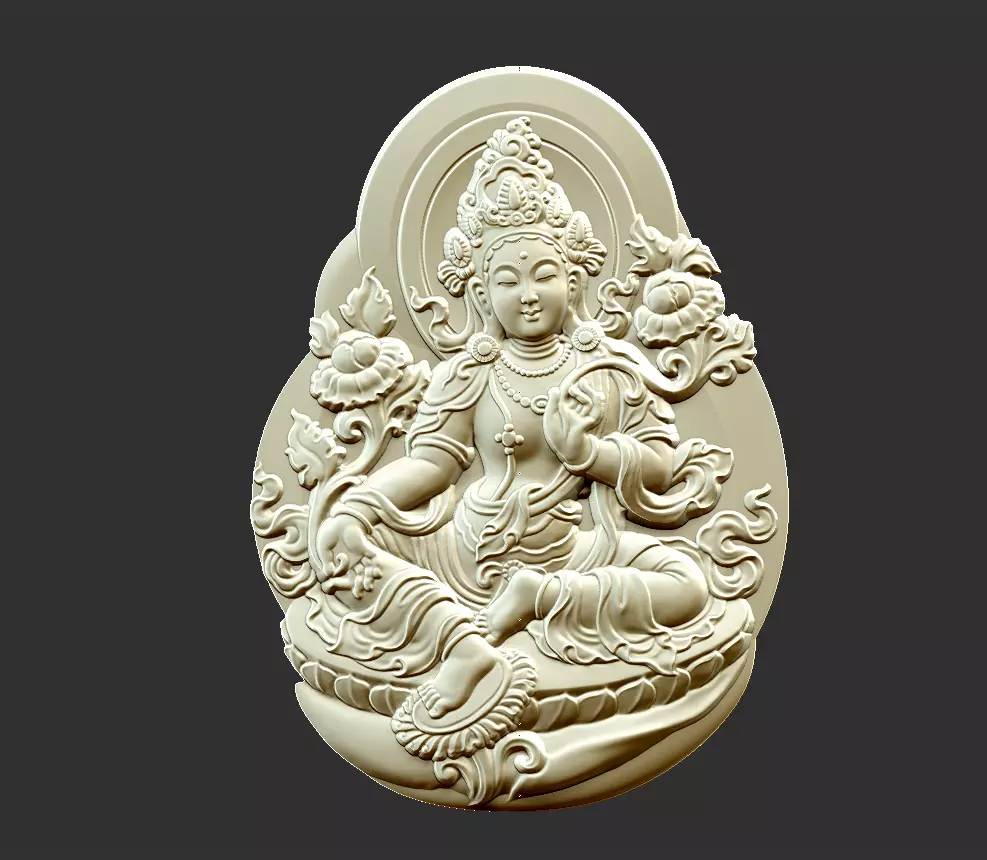Kwanyin Bodhisattva 3D print model_0
