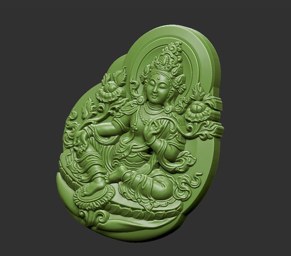 Kwanyin Bodhisattva 3D print model_3