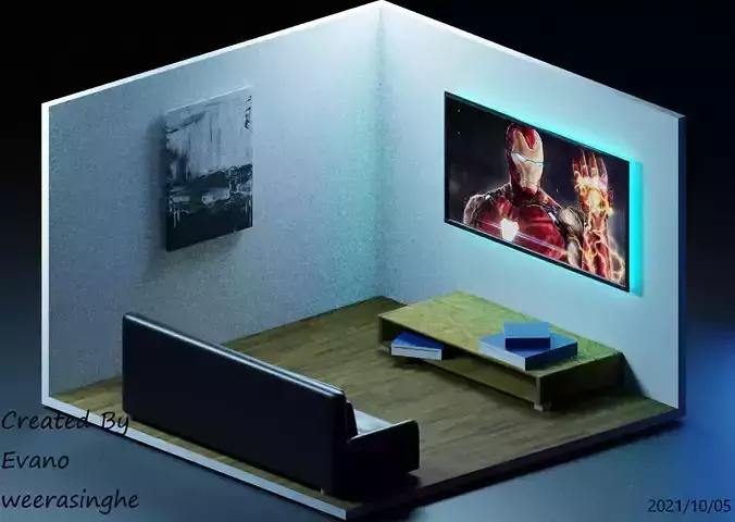 A modern living room 