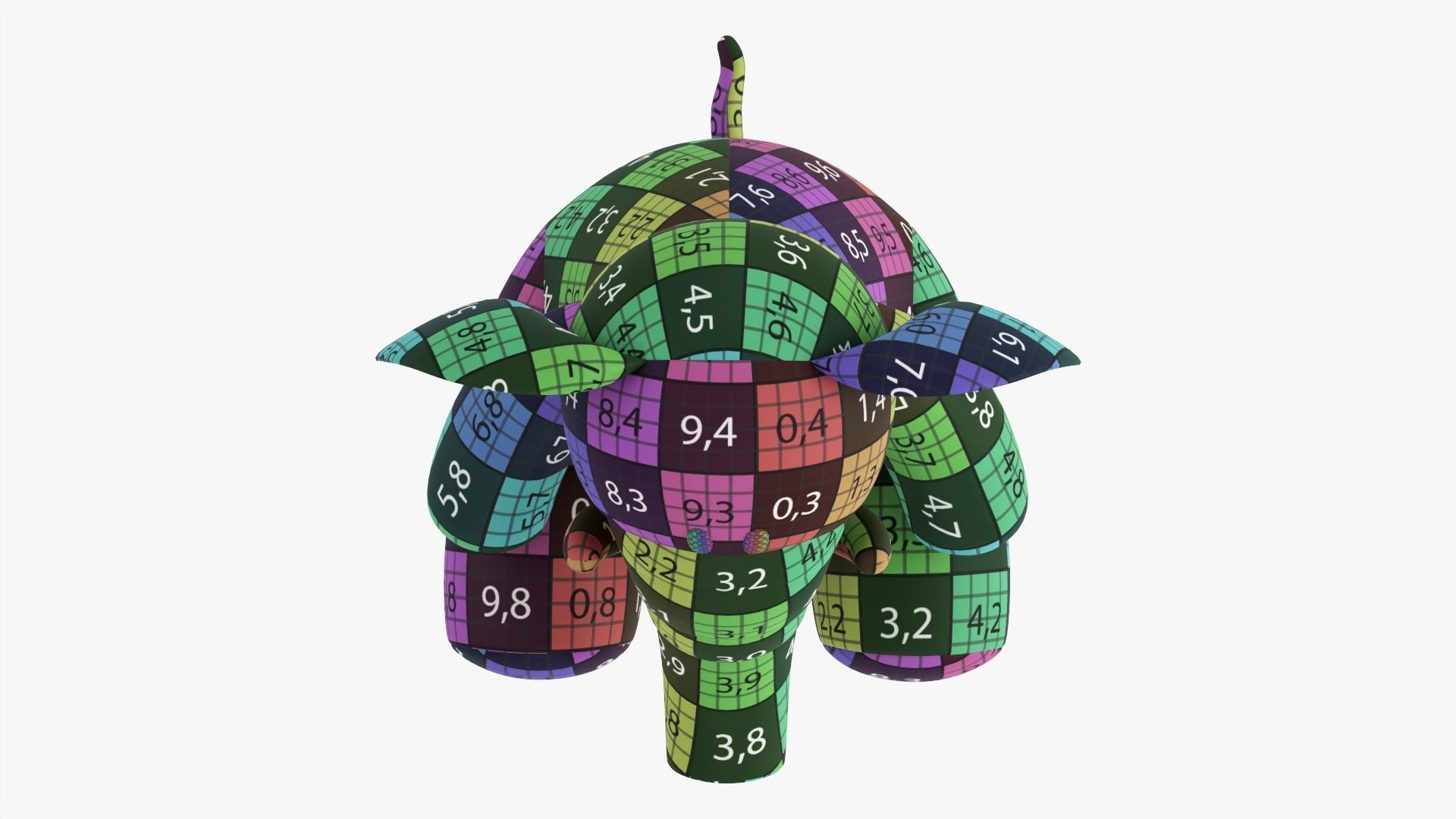 Elephant toy soft v2 3D model_20