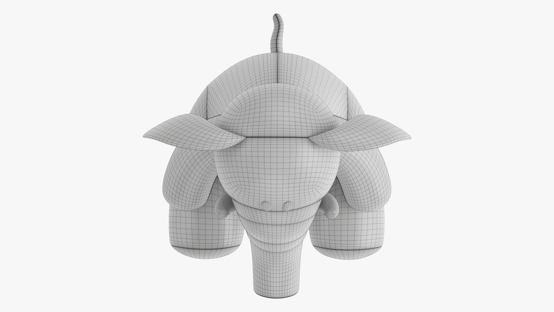 Elephant toy soft v2 3D model_13