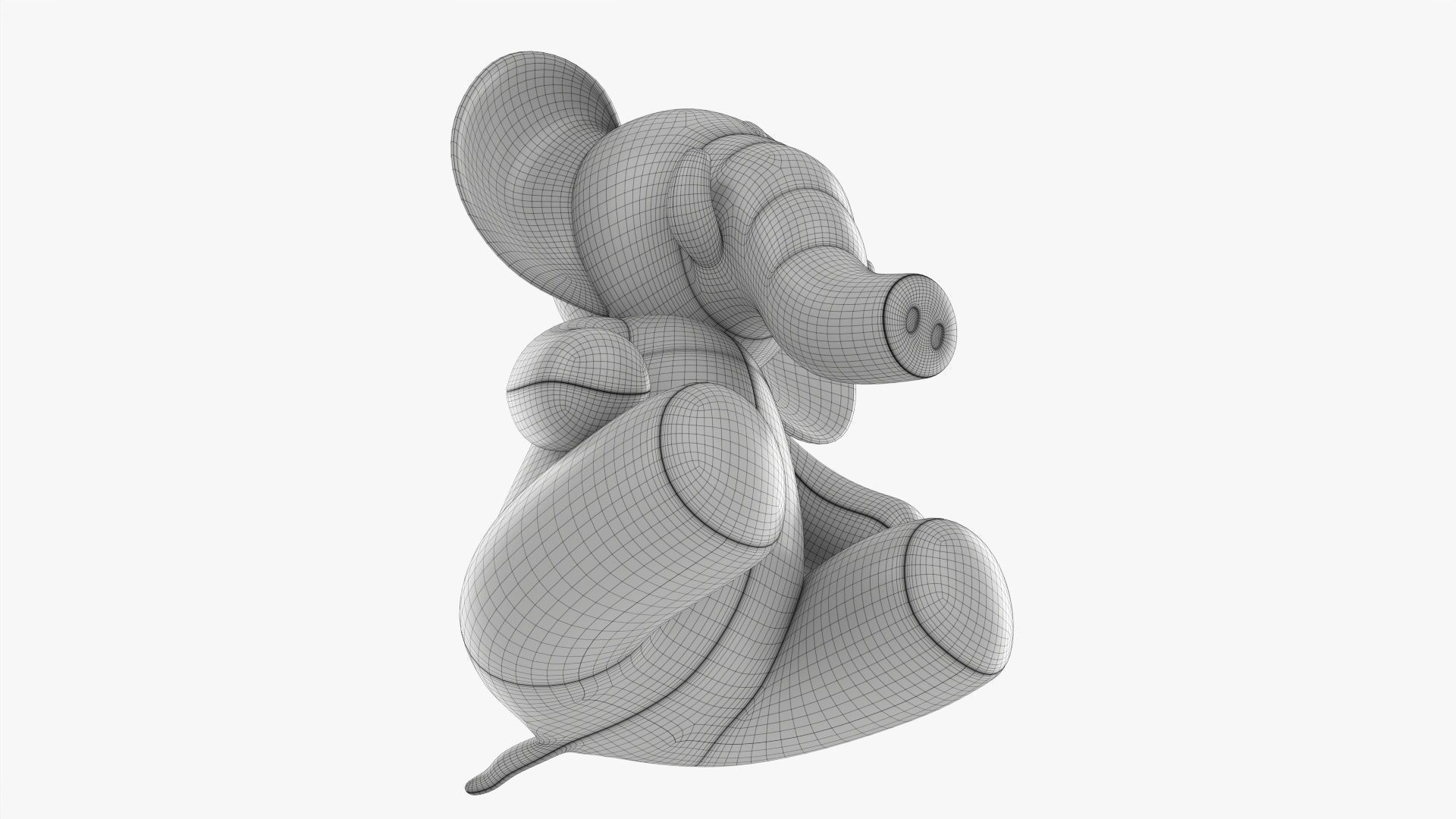 Elephant toy soft v2 3D model_10