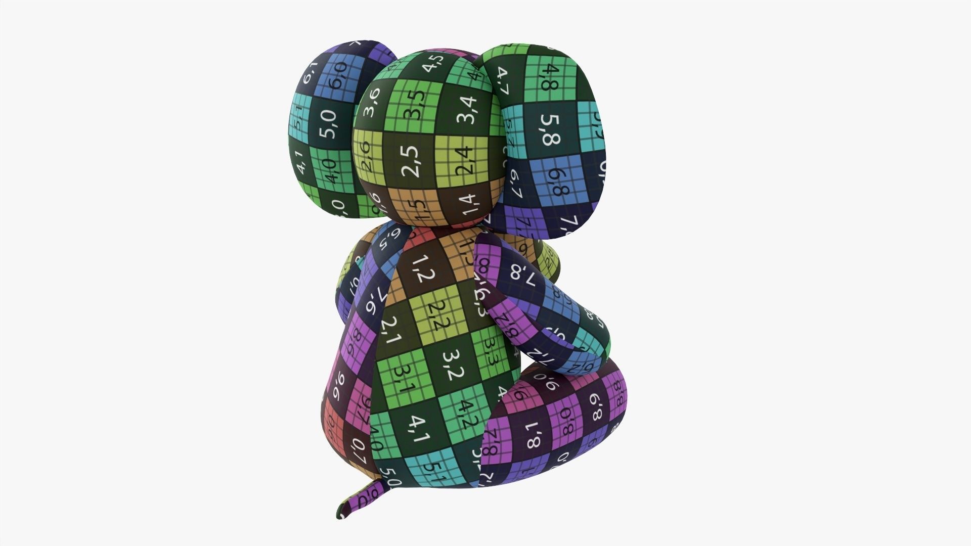 Elephant toy soft v2 3D model_16