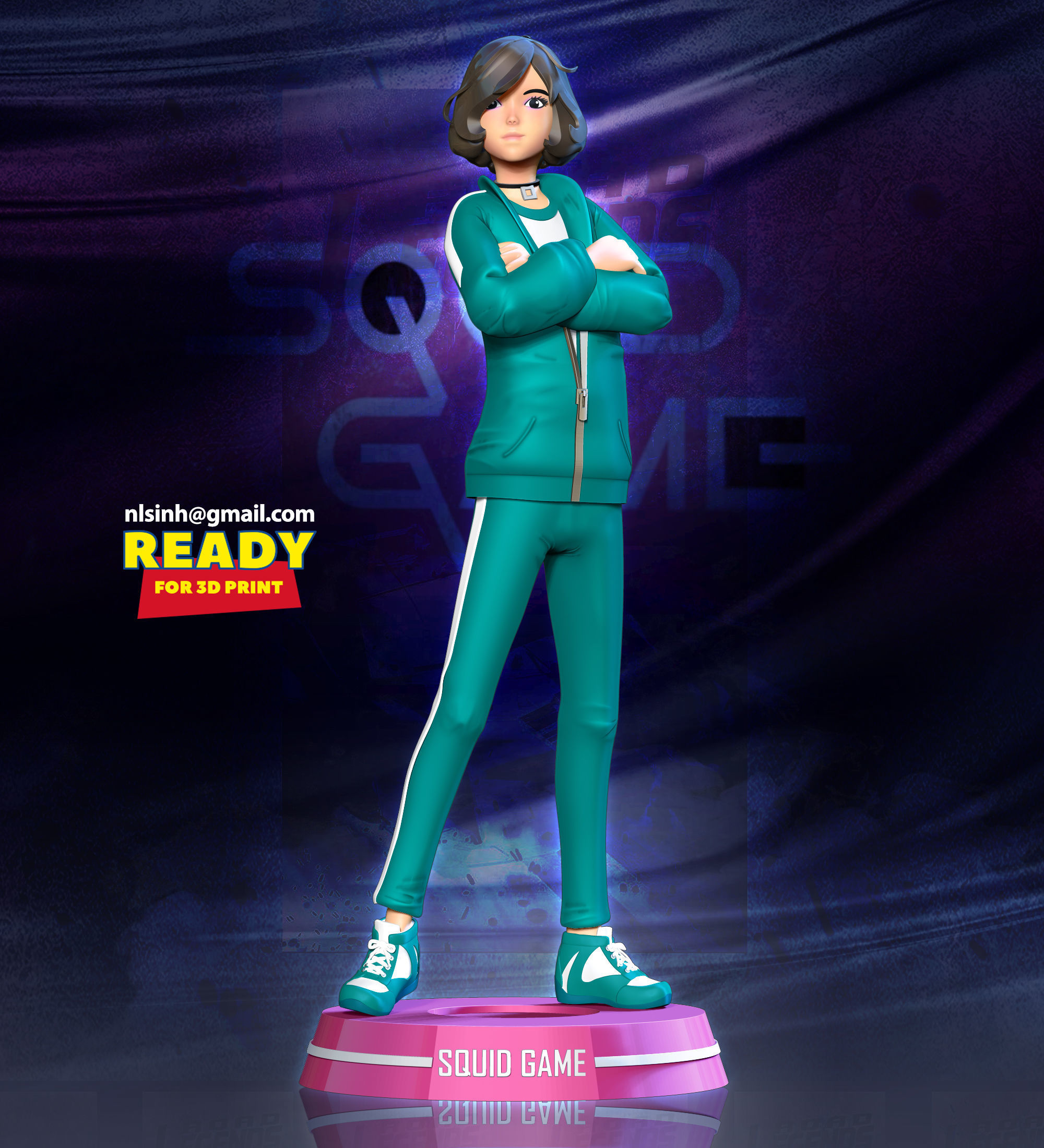 Player 067 - Squid game Fanart 3D print model_4