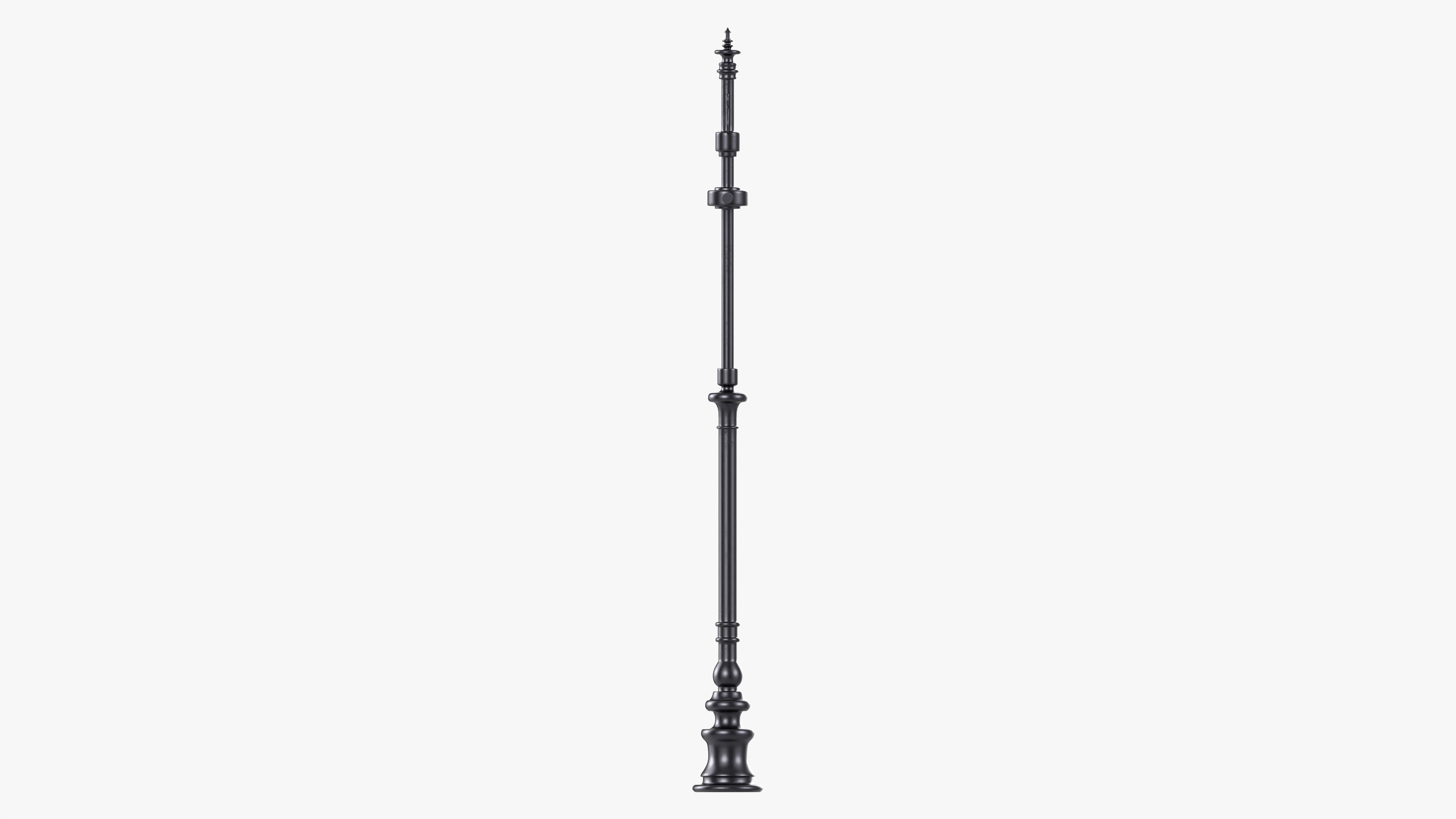 Forged column with hanging sign 01 3D model_5