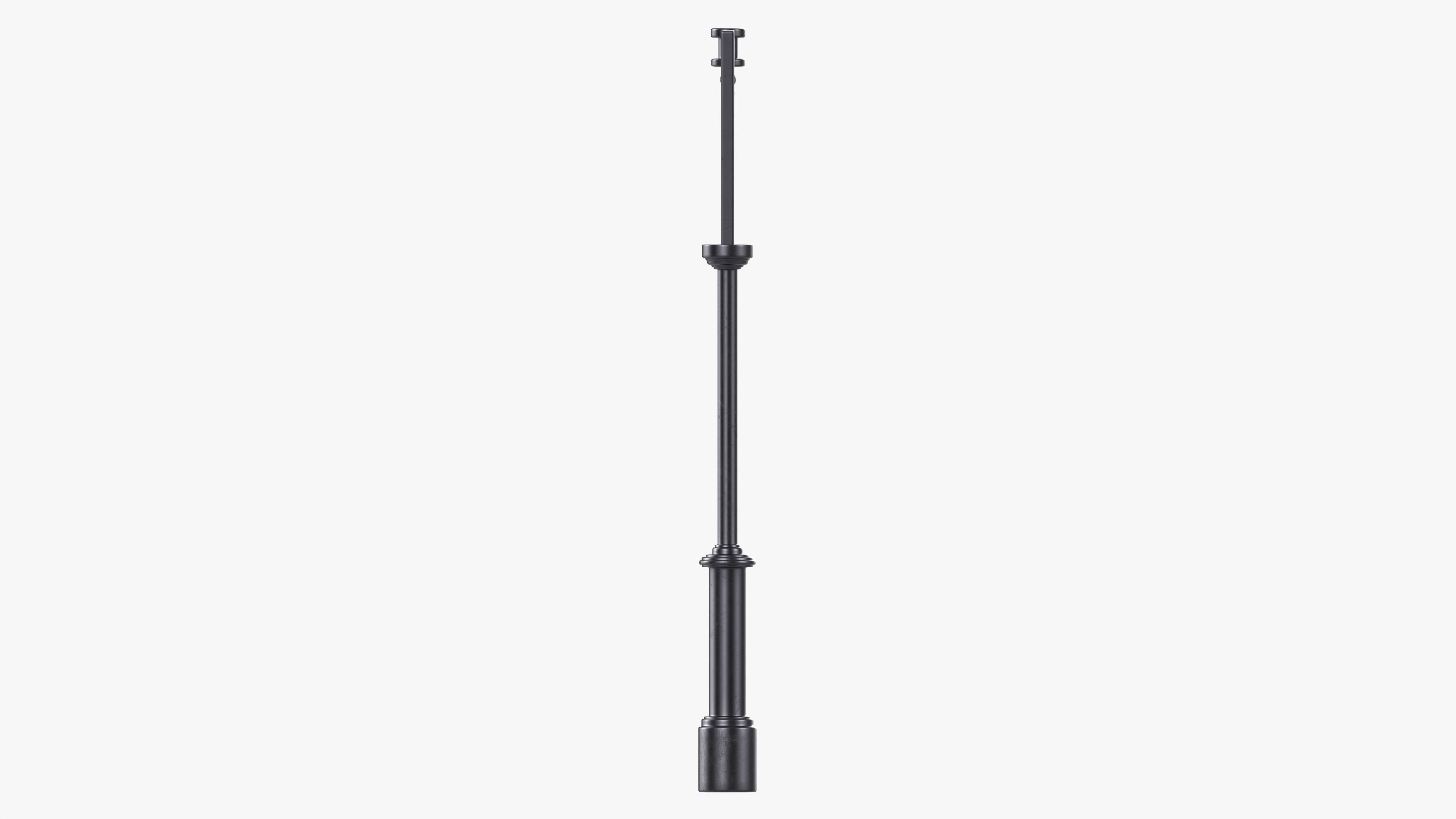 Forged column with hanging sign 04 3D model_4