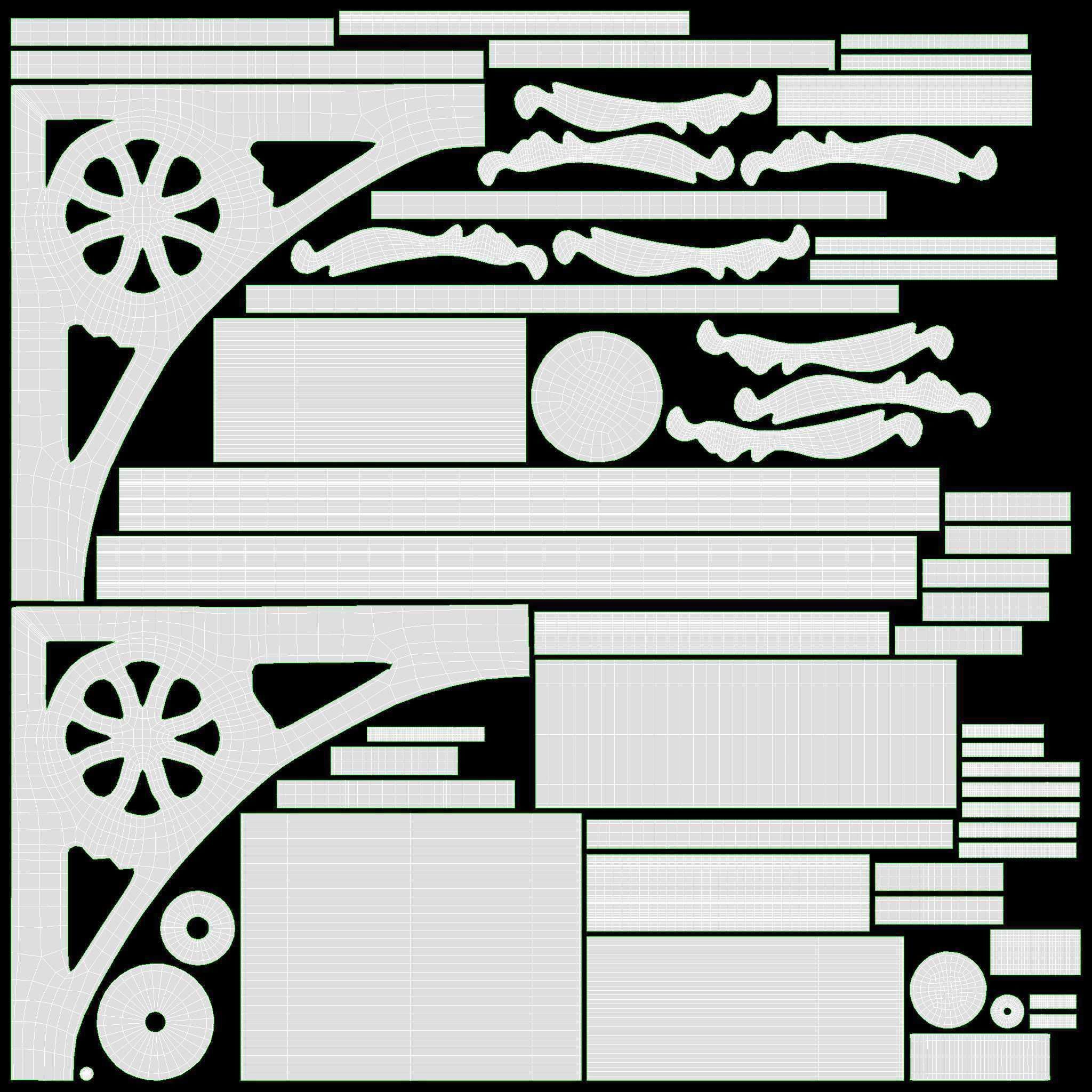 Forged column with hanging sign 04 3D model_11