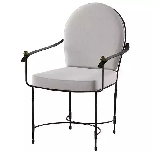 AMALFI ROUND BACK ARMCHAIR 3D model