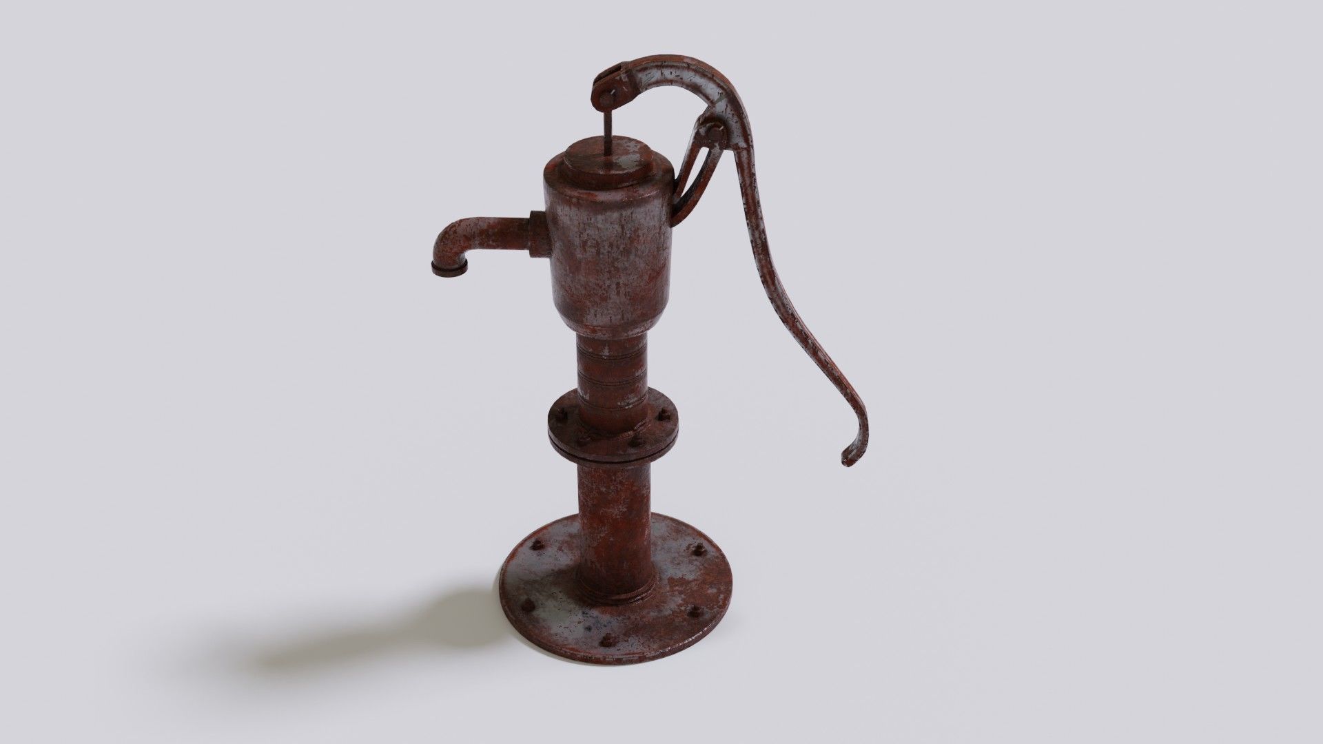 Water stream pump Low-poly 3D model_3