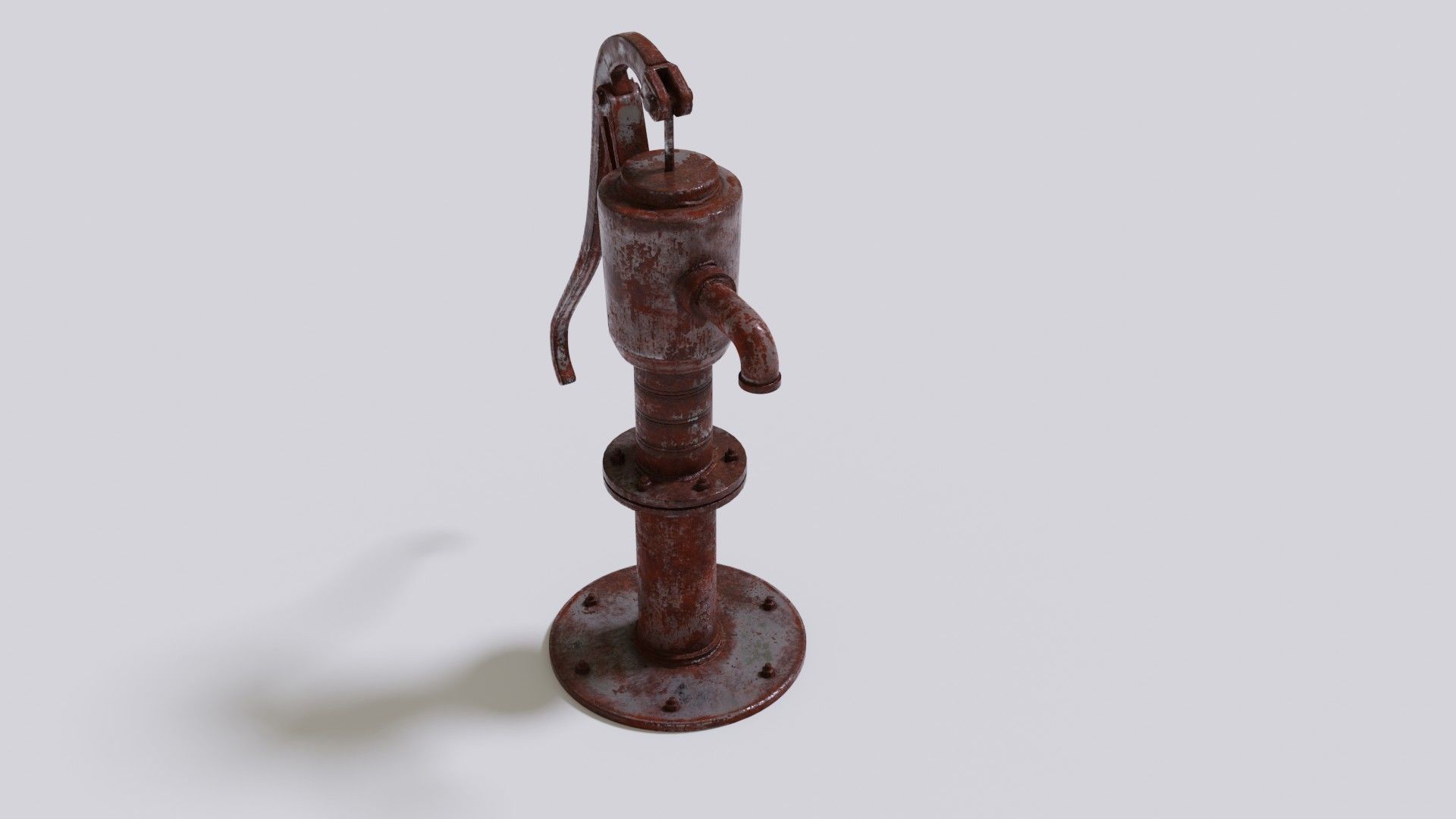 Water stream pump Low-poly 3D model_8