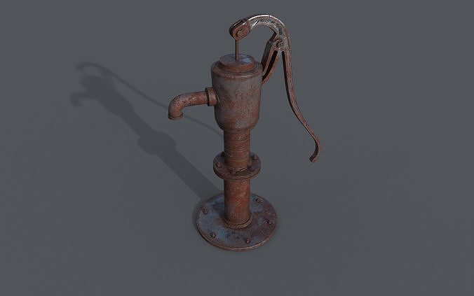Water stream pump Low-poly 3D model