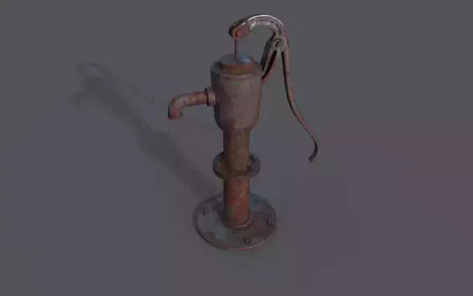 Water stream pump Low-poly 3D model