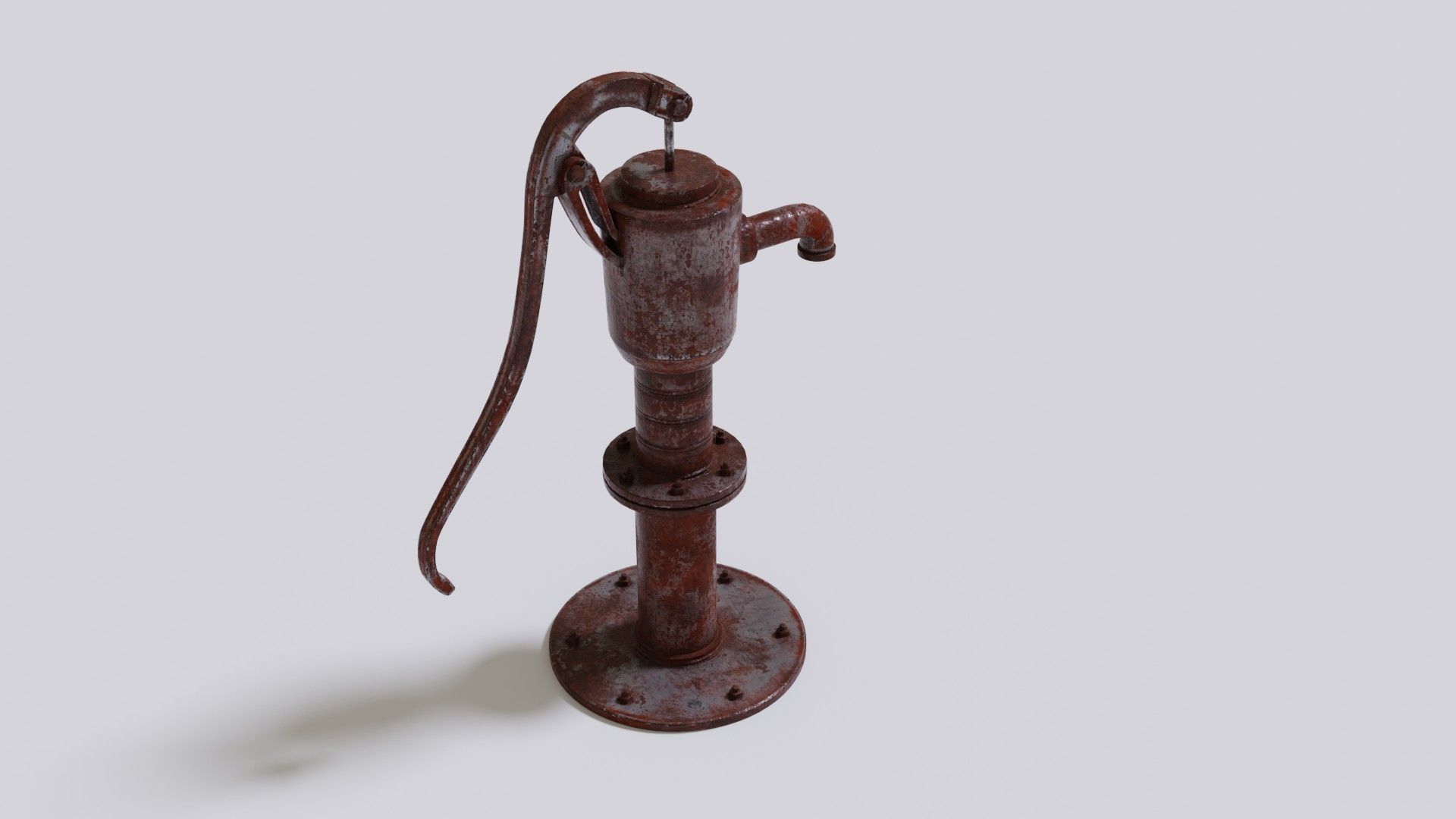 Water stream pump Low-poly 3D model_11