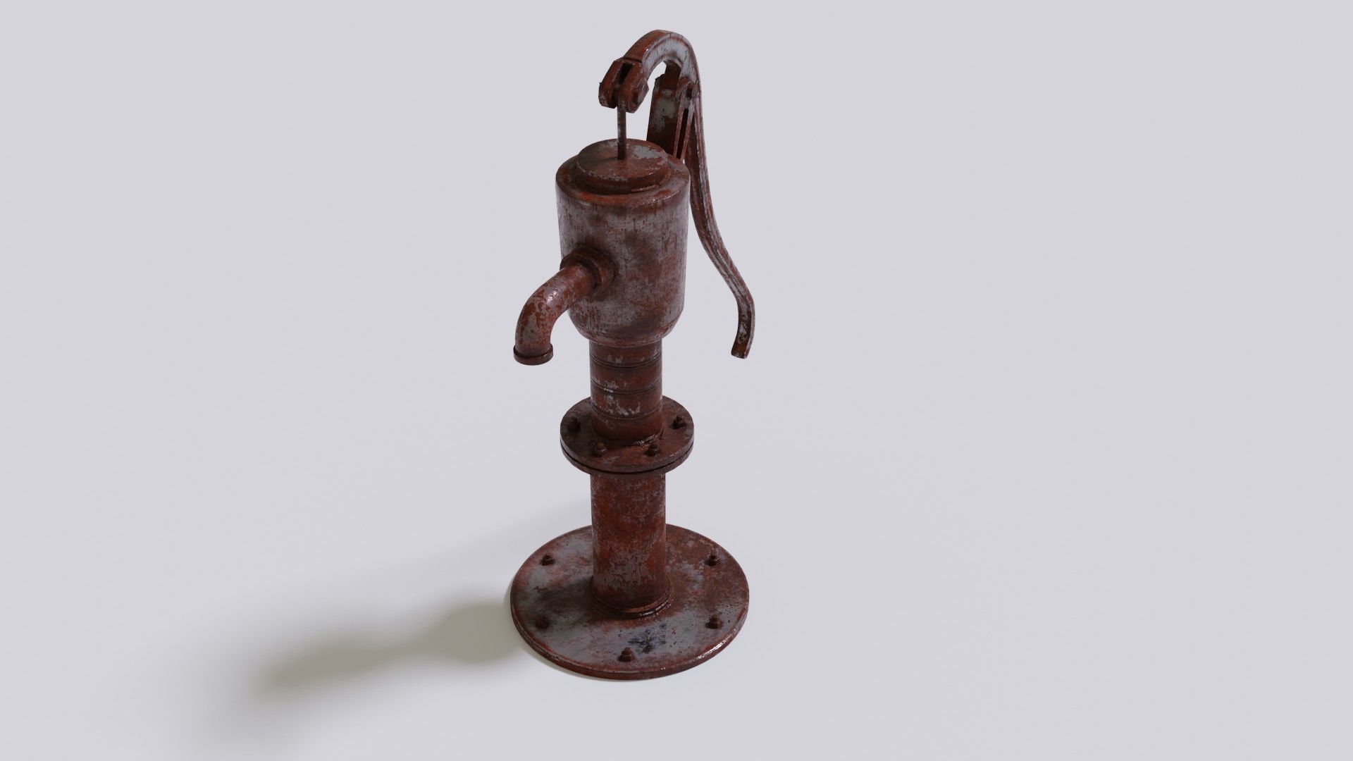 Water stream pump Low-poly 3D model_6