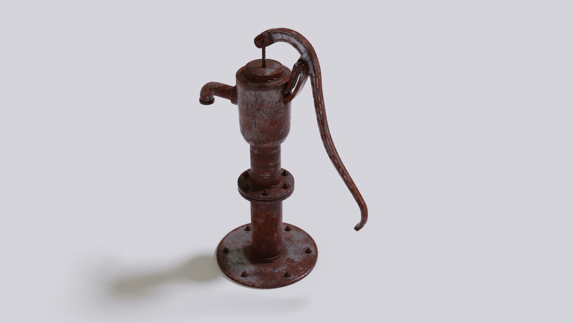 Water stream pump Low-poly 3D model_16